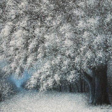 The-Season-of-Love&#8212;WINTER-NIGHT-II,-Narate-Kathong,-150-x-150-cm,-oil-_-acrylic-on-canvas,-2011-[8348]