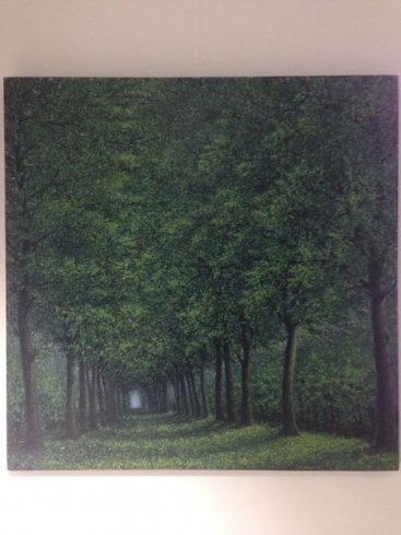 The-Season-of-Love&#8212;ROMANCE-PARK-IN-SUMMER-MORNING-II,-Narate-Kathong,-120-x-120-cm,-oil-_-acrylic-on-canvas,-2011