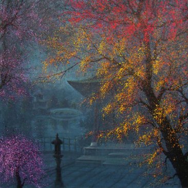The-Season-of-Love&#8212;BEAUTIFUL-ASIAN-III,-Narate-Kathong,-150-x-150-cm,-oil-_-acrylic-on-canvas-2012-[8391]